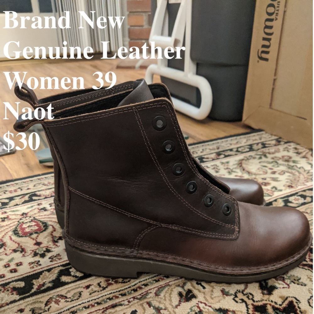 Brown Leather Boots Naot